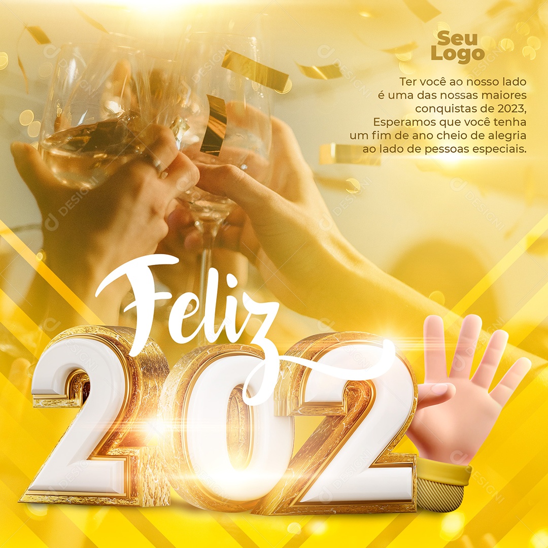 Feliz 2924 ter Você ao Nosso Lado é uma das Nossas Maiores Conquistas de 2023 Social Media PSD Editável