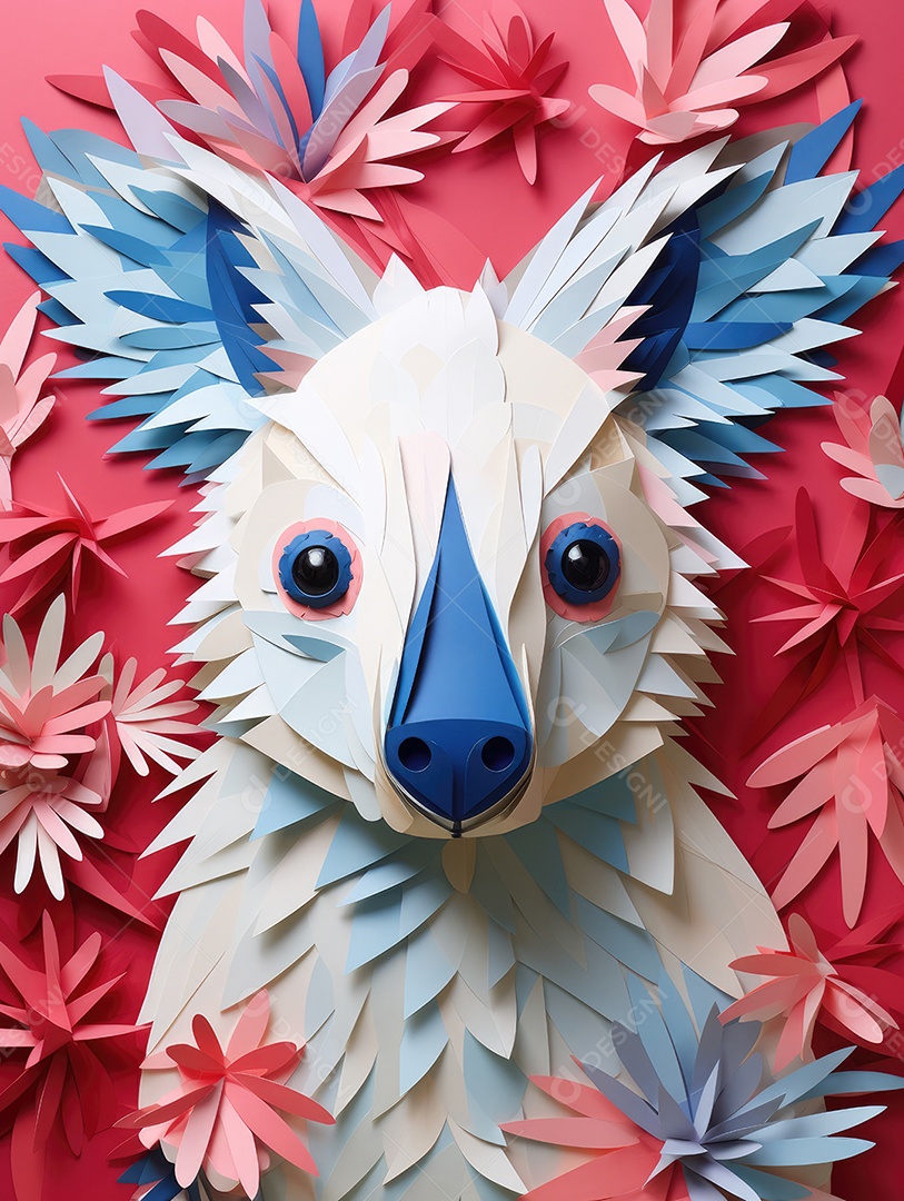 Feliz dia da Austrália com arte artesanal de corte de papel. Ícone do canguru da Austrália, coala. Conceito de design do dia da Austrália.