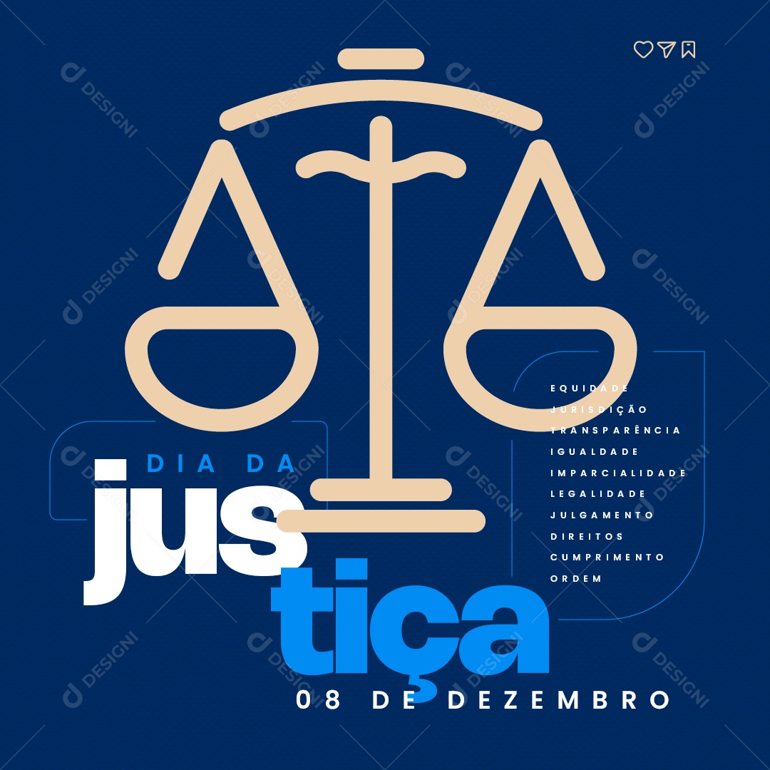 Social Media Dia Da Justiça 08 De Dezembro PSD Editável