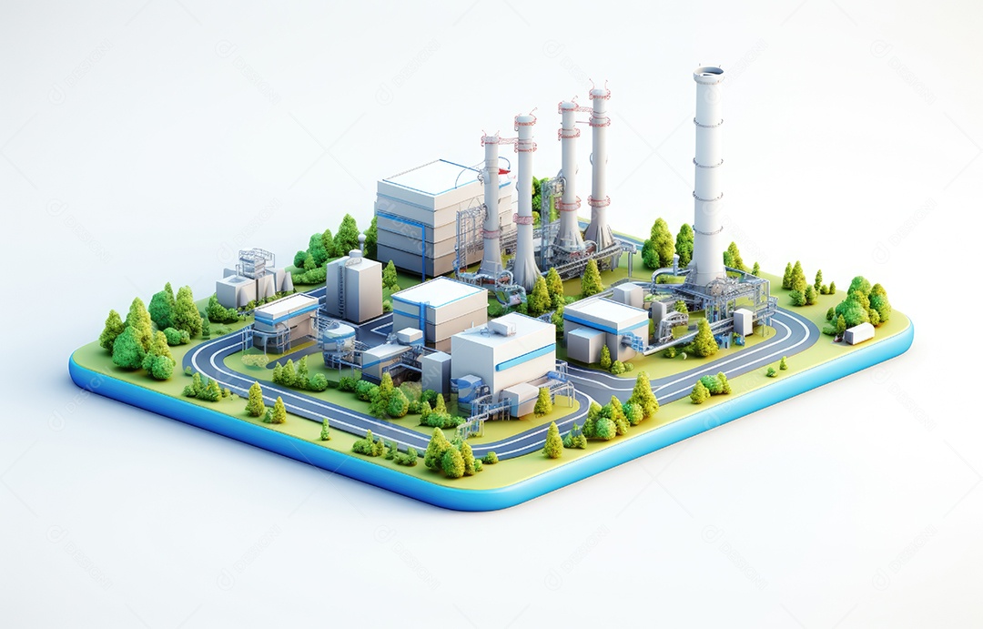 Processo de tratamento de águas residuais industriais em tratamento de esgoto ecológico de fábrica para salvar o conceito mundial