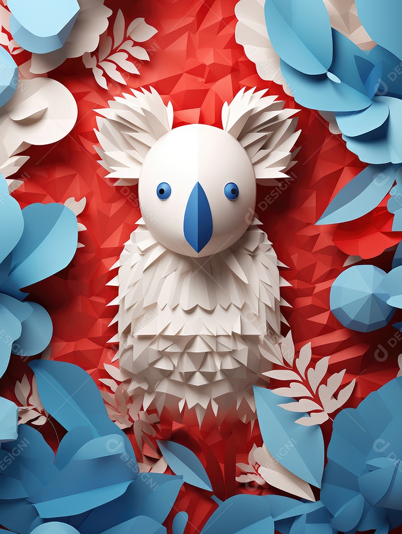 Feliz dia da Austrália com arte artesanal de corte de papel. Ícone do canguru da Austrália, coala. Conceito de design do dia da Austrália.