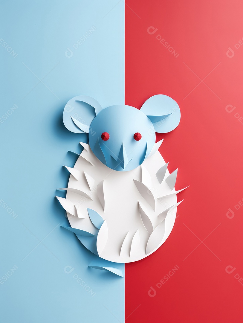 Feliz dia da Austrália com arte artesanal de corte de papel. Ícone do canguru da Austrália, coala.