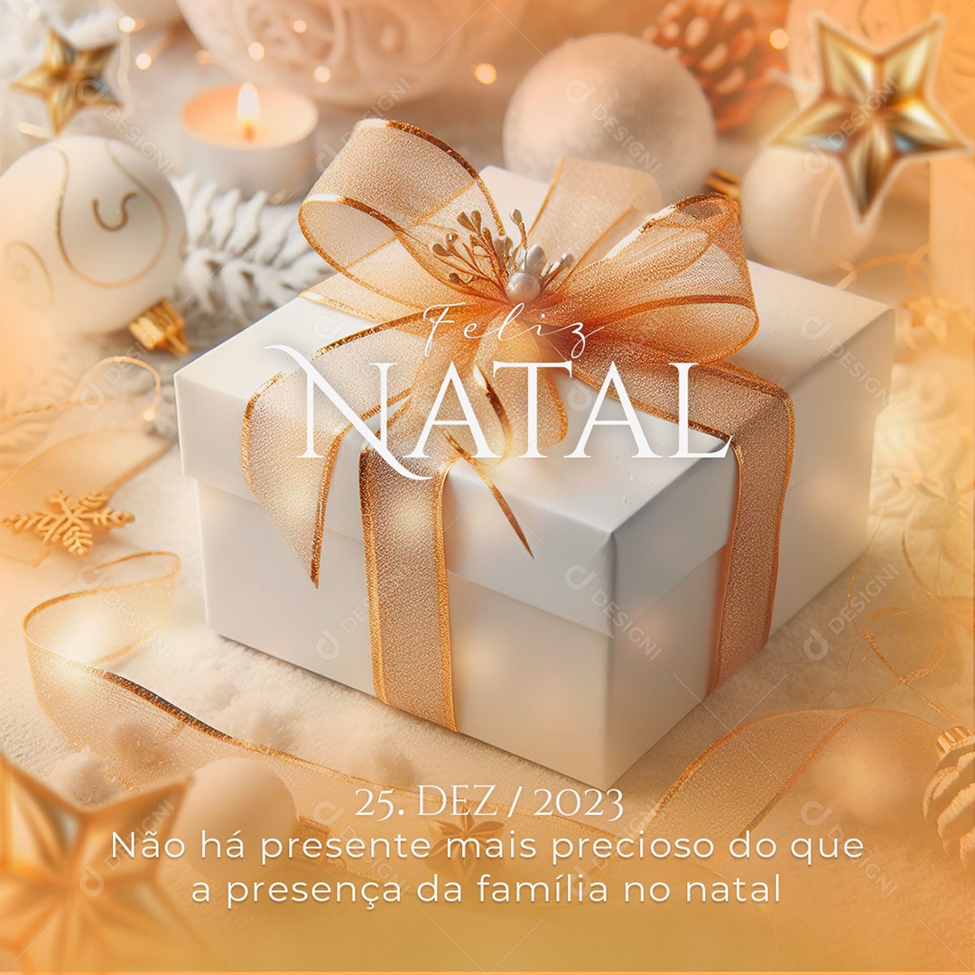 Social Media Feed Feliz Natal Presença Da Família No Natal PSD Editável