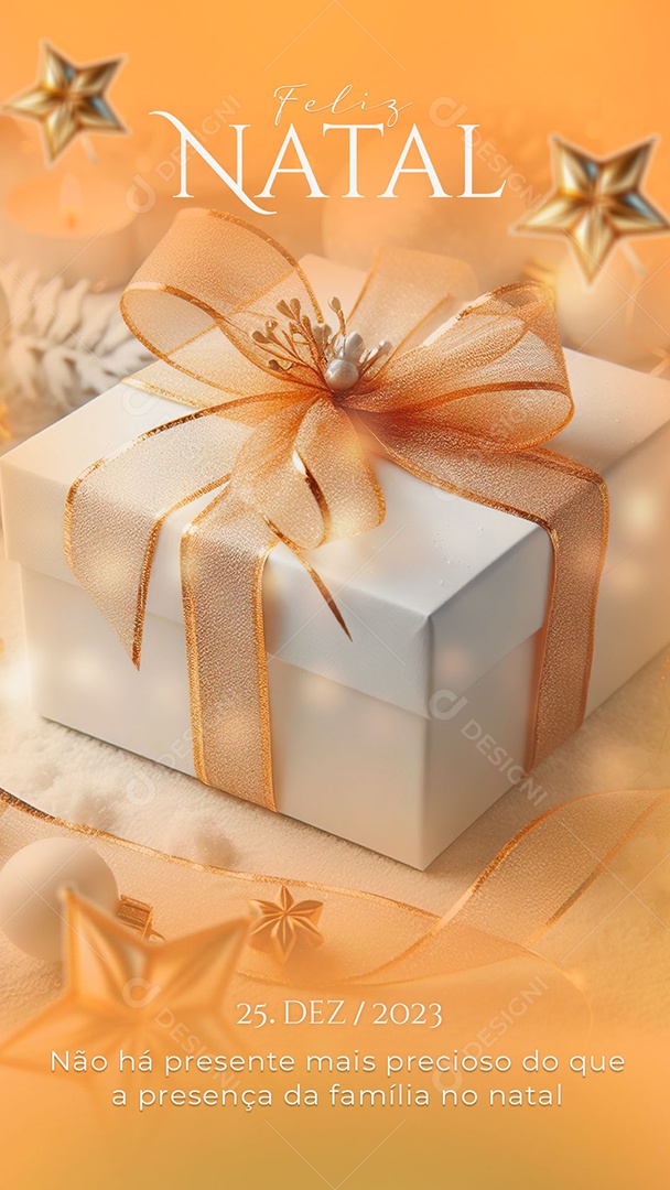 Social Media StoryFeliz Natal Presença da Família PSD Editável
