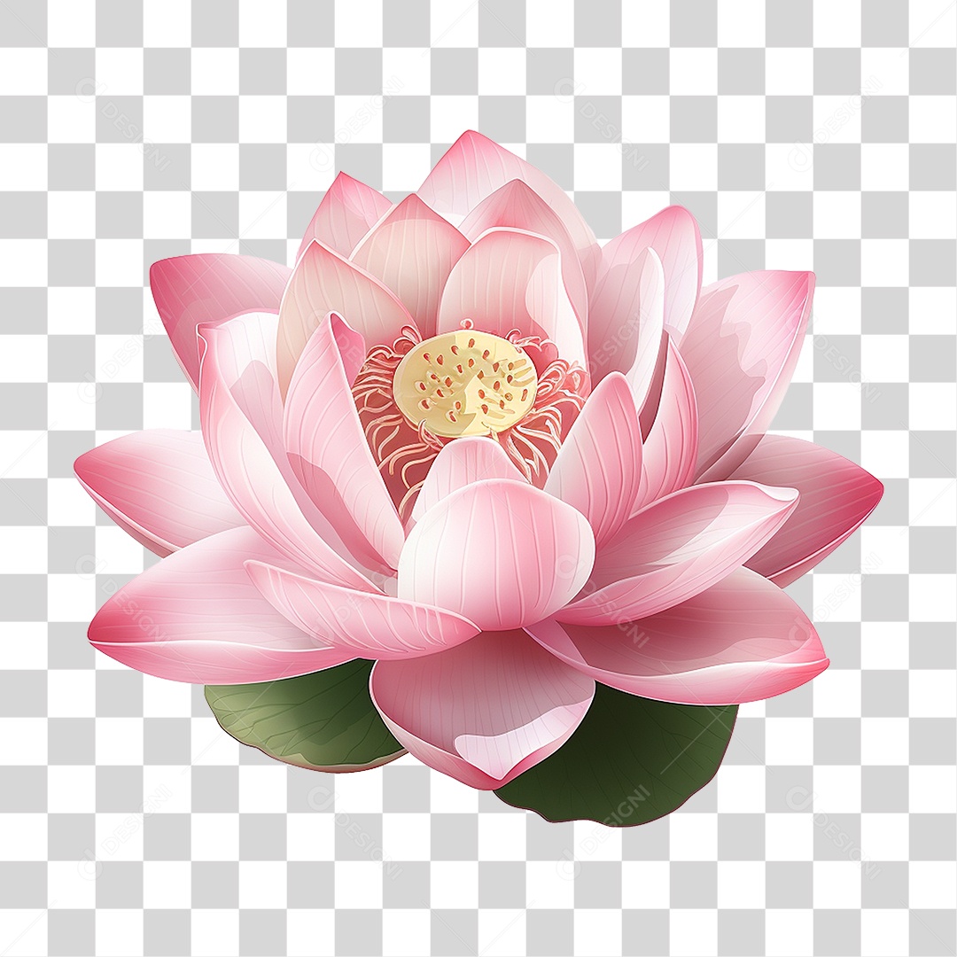 Flor de Lotus Rosa PNG Transparente
