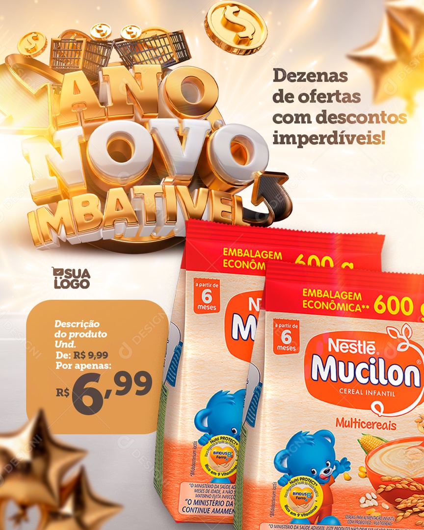 Social Media Story Dezenas De Ofertas Mucilon Ano Novo Imbatível PSD Editável