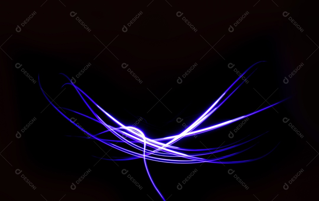 Linhas néon roxo sobre fundo preto