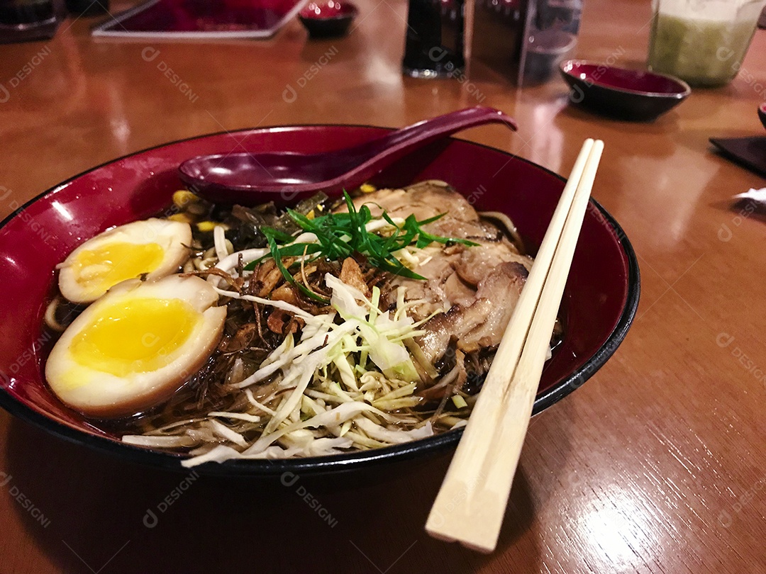 Imagem de conceito de comida de massa japonesa.