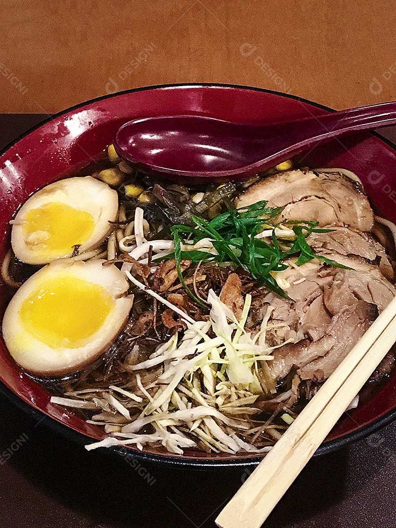 Imagem de conceito de comida de massa japonesa.