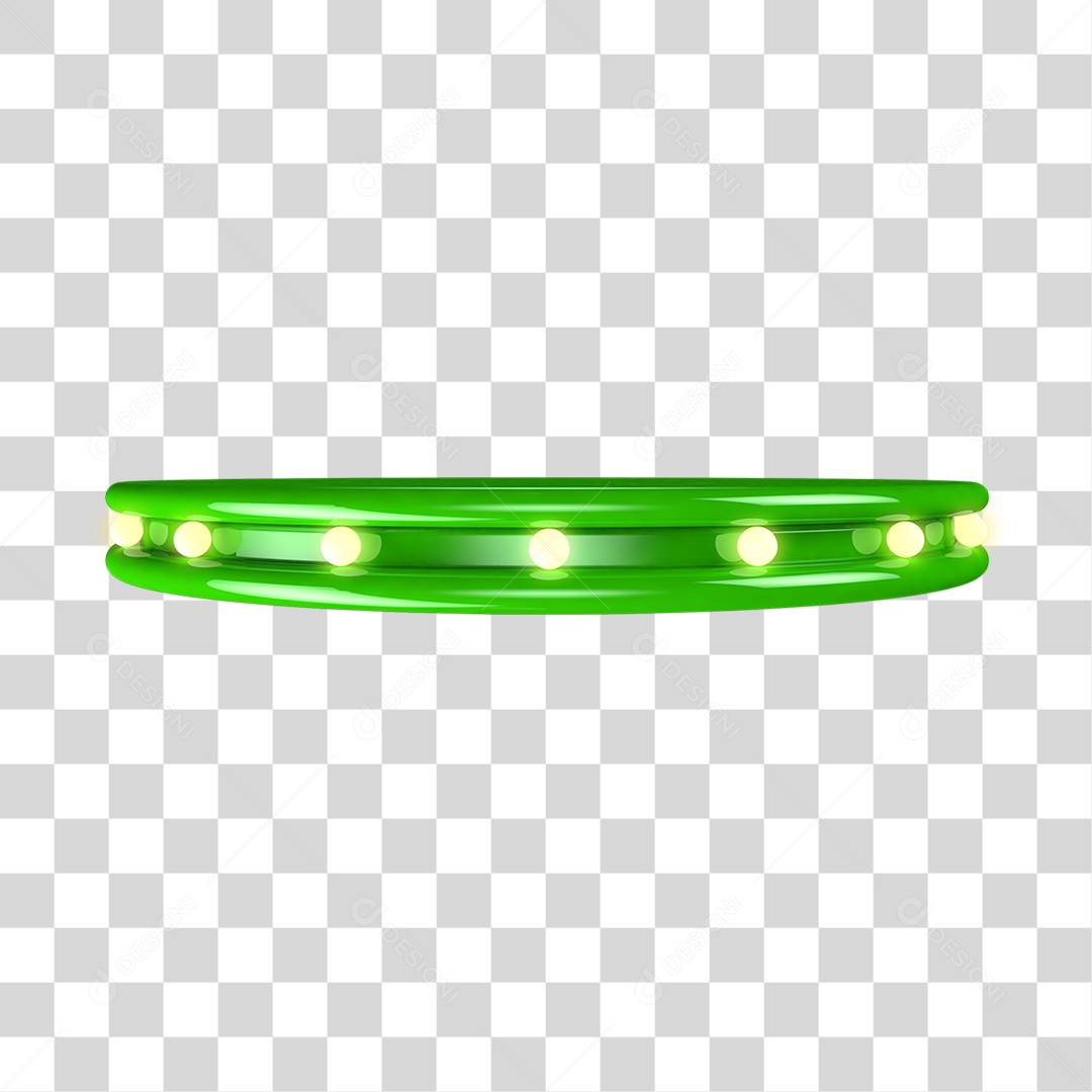 Elemento 3D Pódio com Luzes PNG Transparente