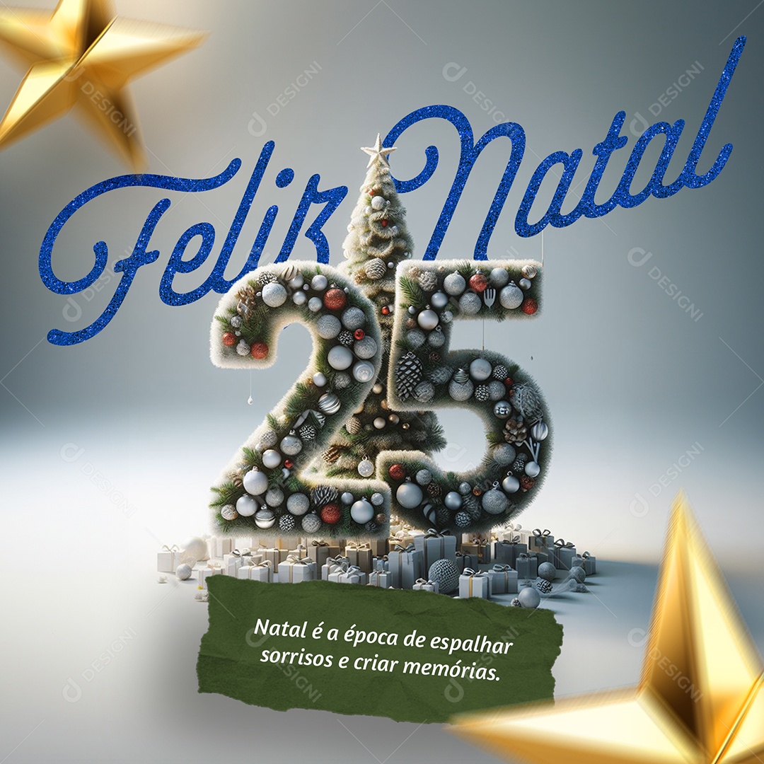 Feliz Natal é a Época de Espelhar Sorrisos e Criar Memórias Social Media PSD Editável