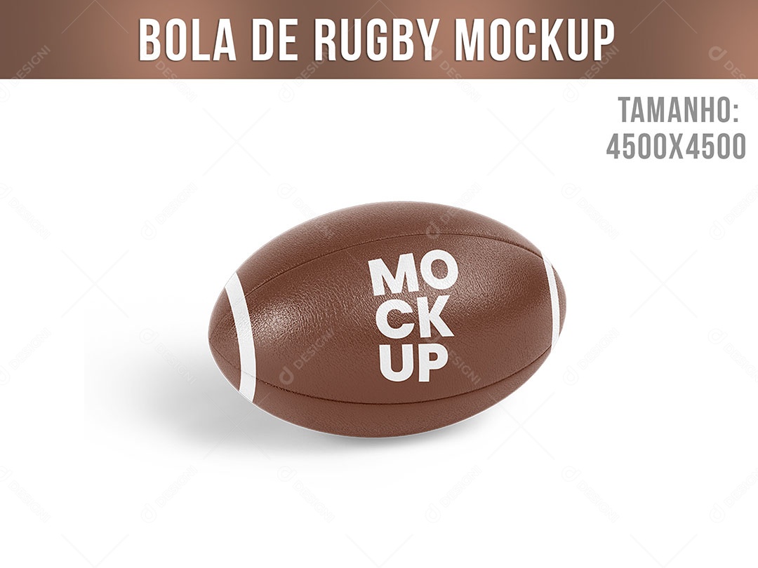 02 Bola de Rugby Mockup Esporte Jogo Jogador Torcida PSD