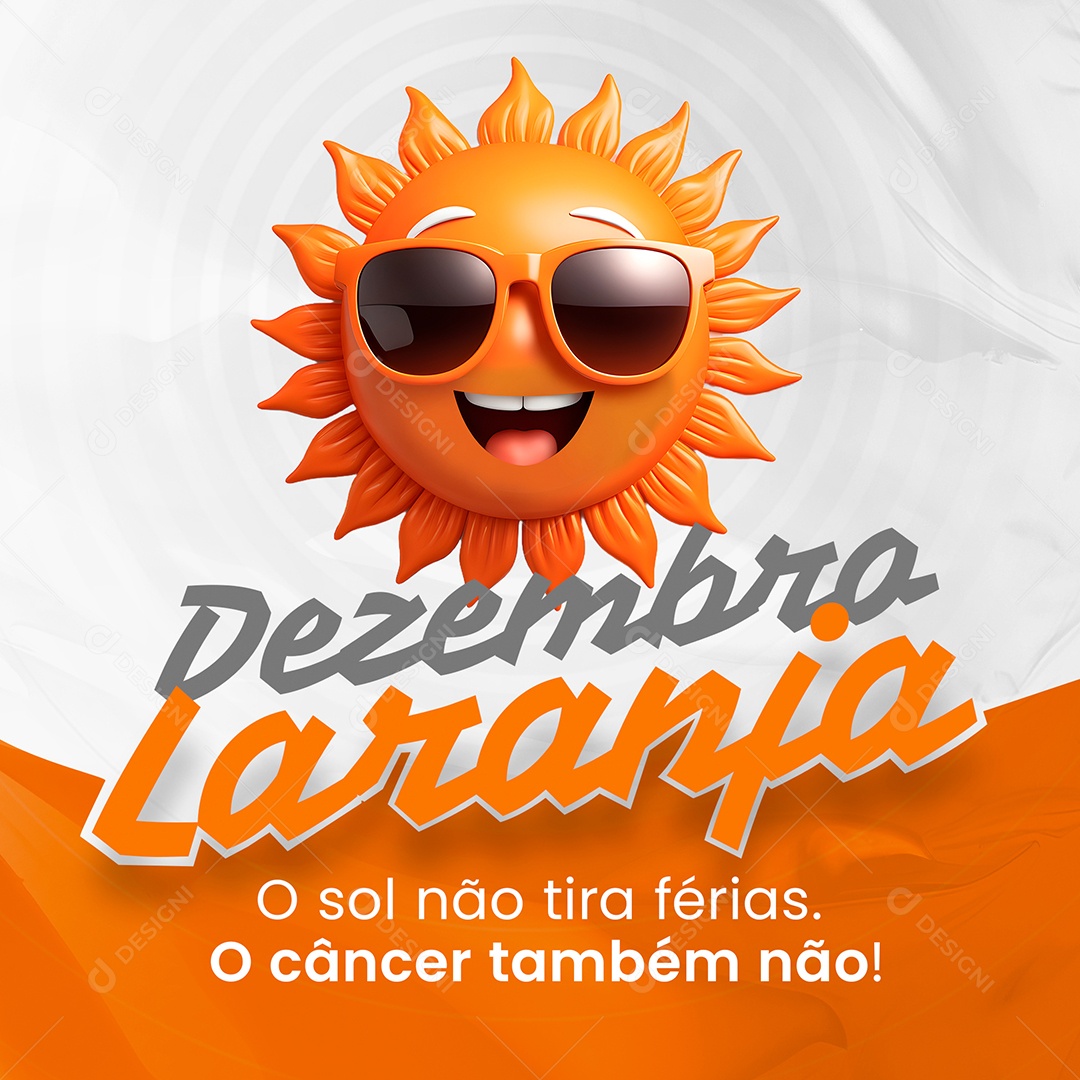 Feed Dezembro Laranja o Sol não Tira Féria Social Media PSD Editável