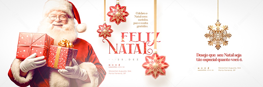 Carrossel Feliz Natal Desejo que seu Natal Seja Tão Especial Quanto Você é Social Media PSD Editável