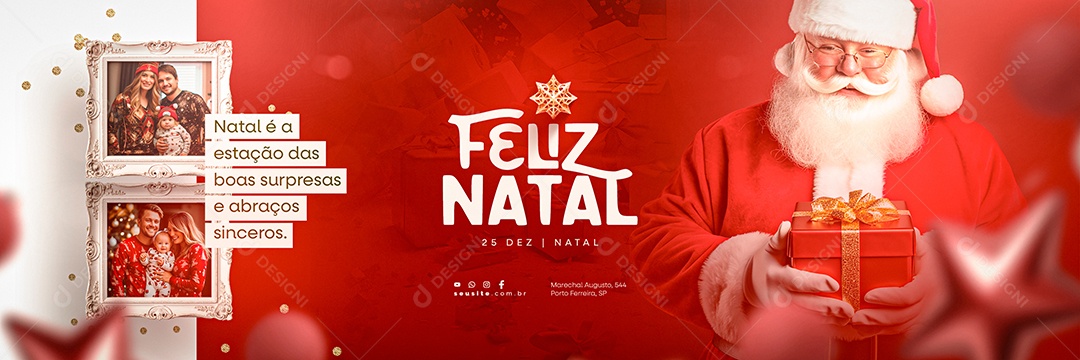 Carrossel Feliz Natal 25 de Dezembro Natal é a Estação das Boas Surpresas e Abraços Sinceros Social Media PSD Editável