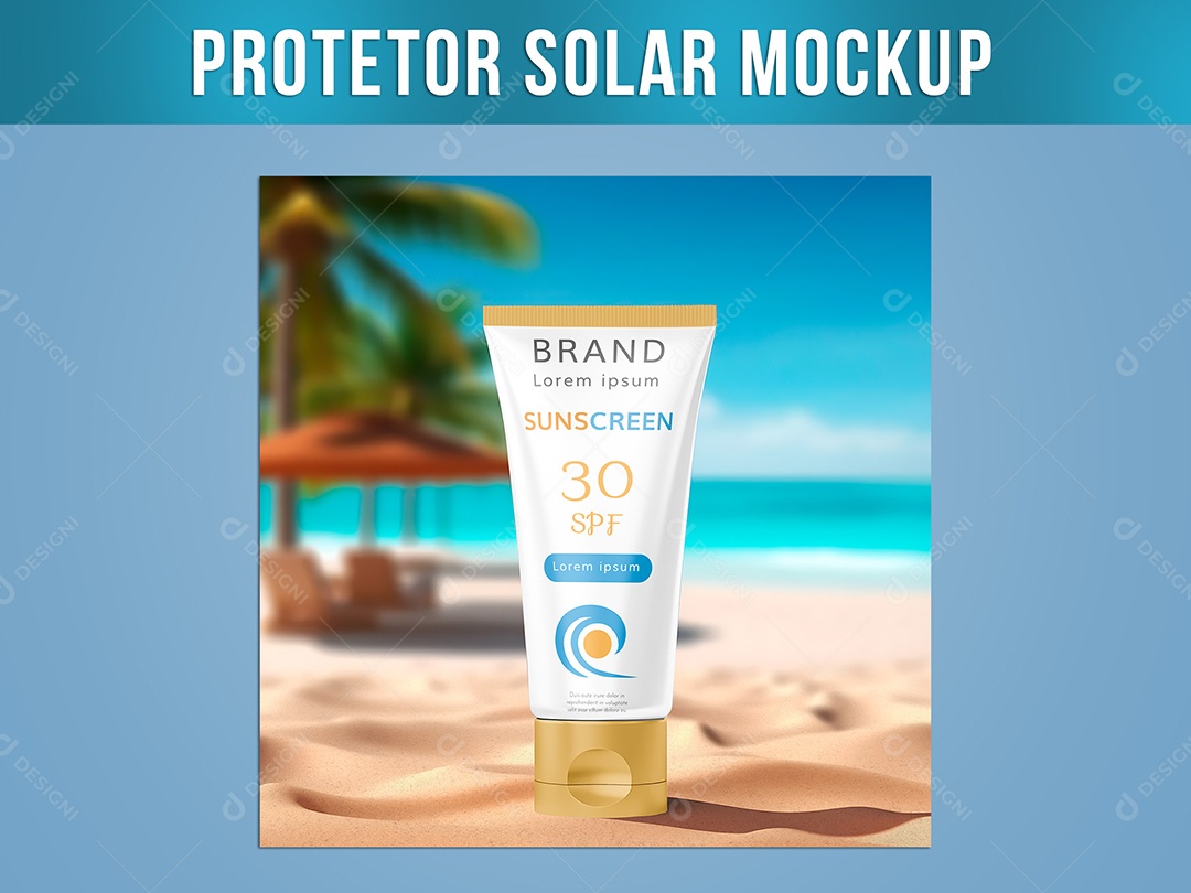 Protetor Sola Mockup PSD Editável