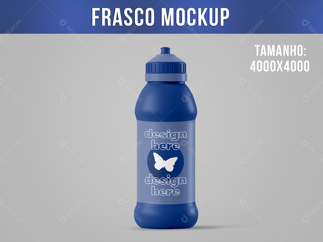Frasco Mockup PSD Editável