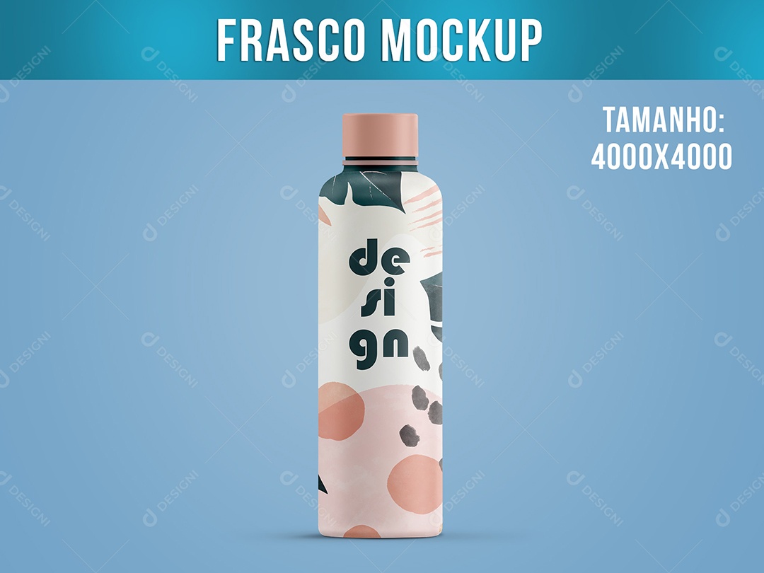 Frasco Mockup PSD Editável