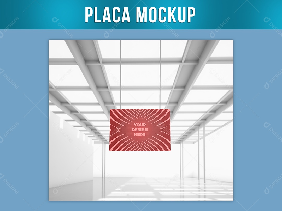 Placa Mockup PSD Editável