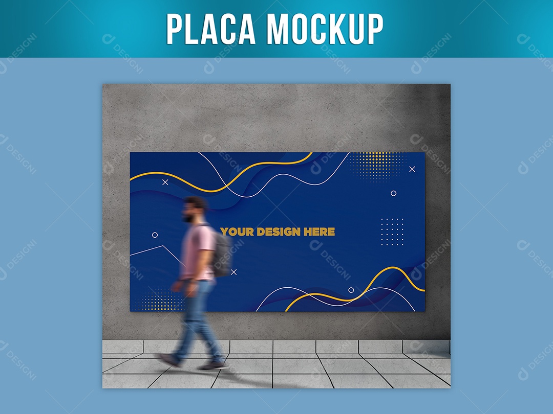 Placa Mockup PSD Editável