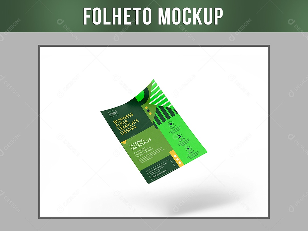 Folheto Mockup PSD Editável