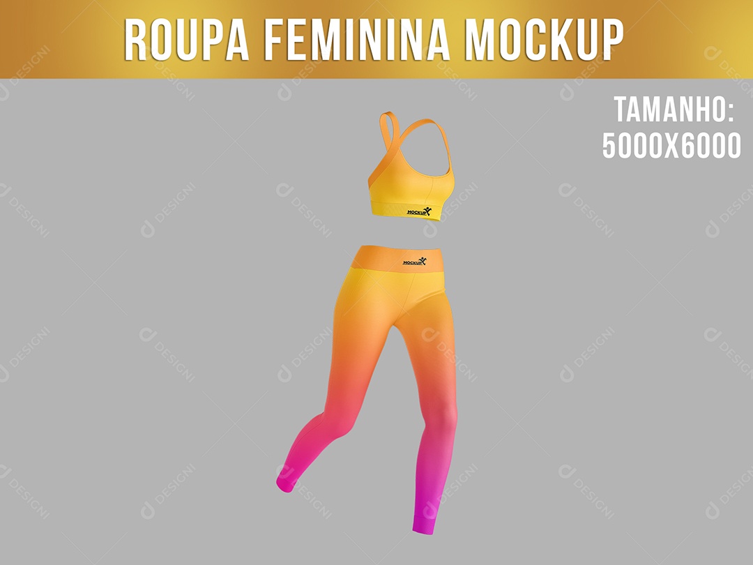 Roupa Feminina Mockup PSD Editável