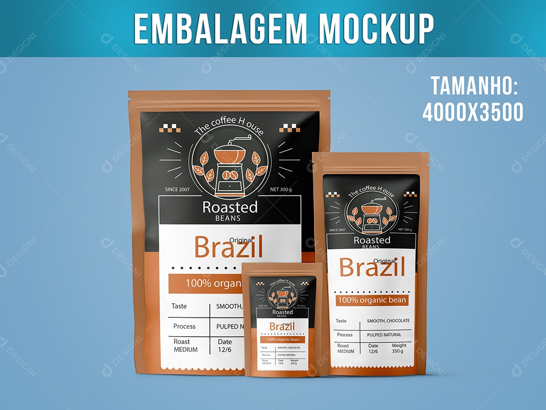 Embalagem Mockup PSD Editável