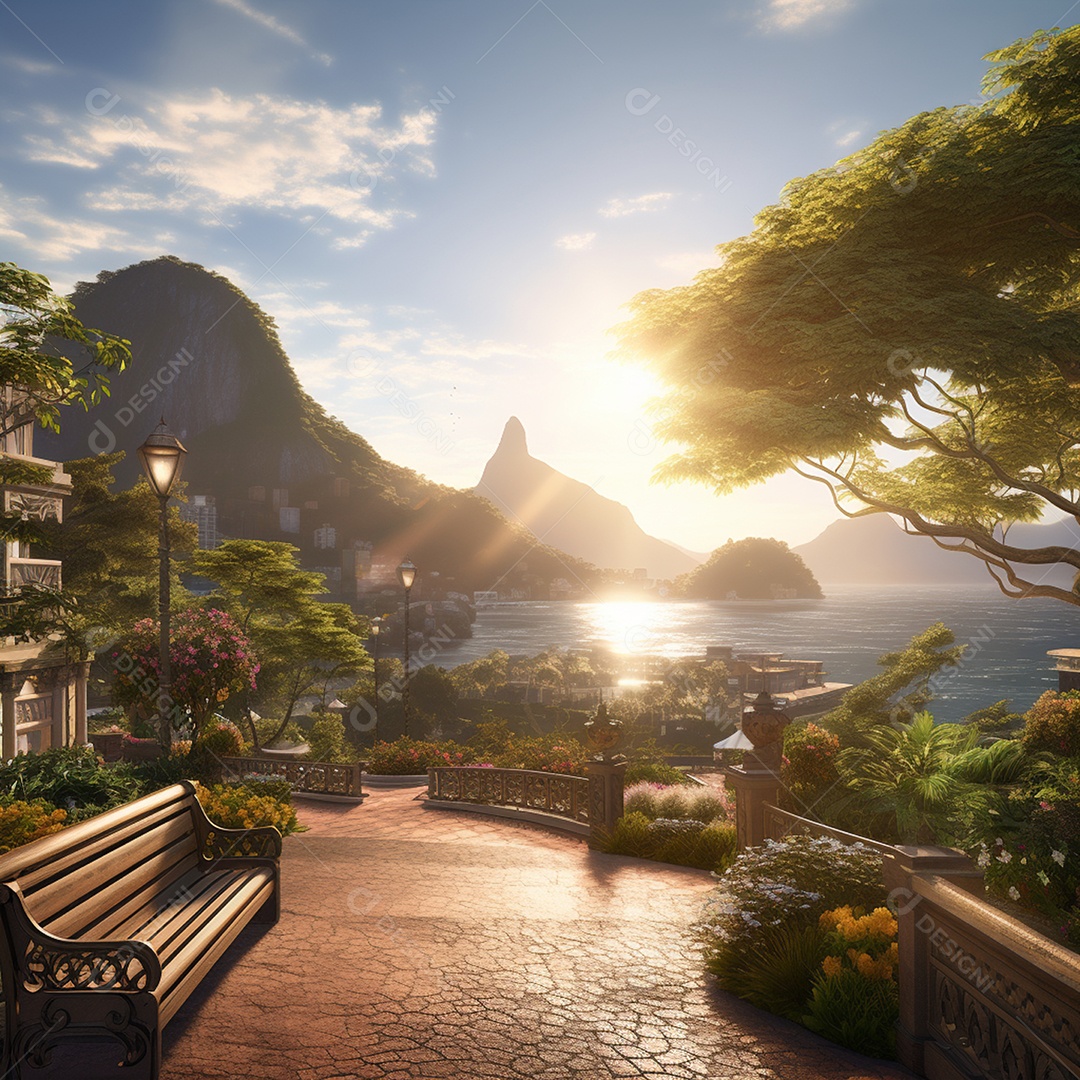 Lindo cenário lindo de beira mar