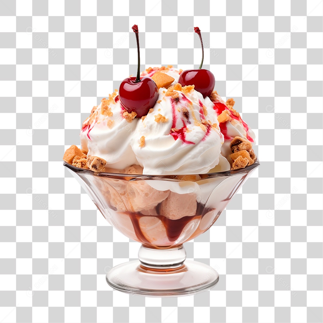 Sorvete Na Taça PNG Trasnparente