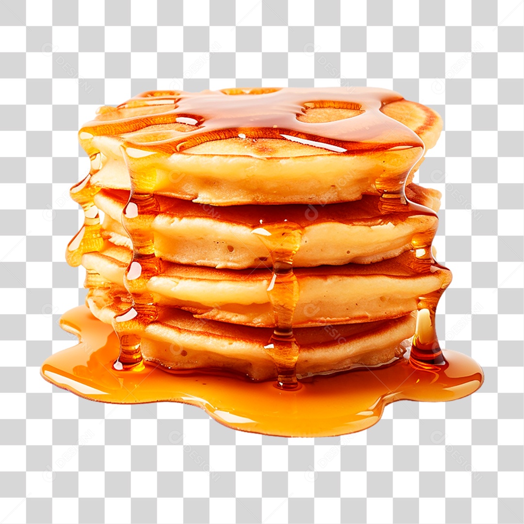 Panquecas Com Calda de Mel PNG Transparente