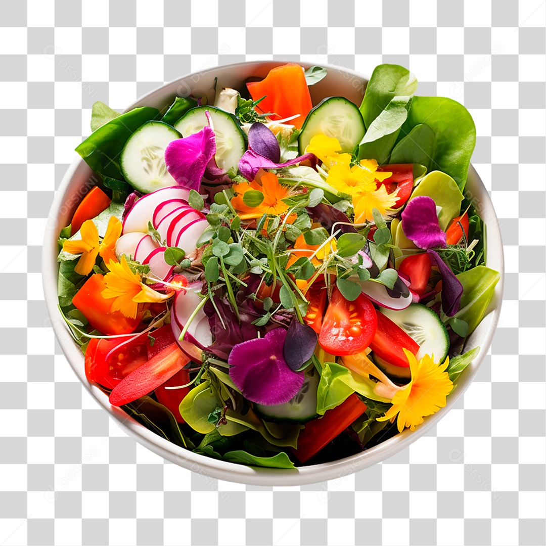 Salada Na Tigela PNG Transparente