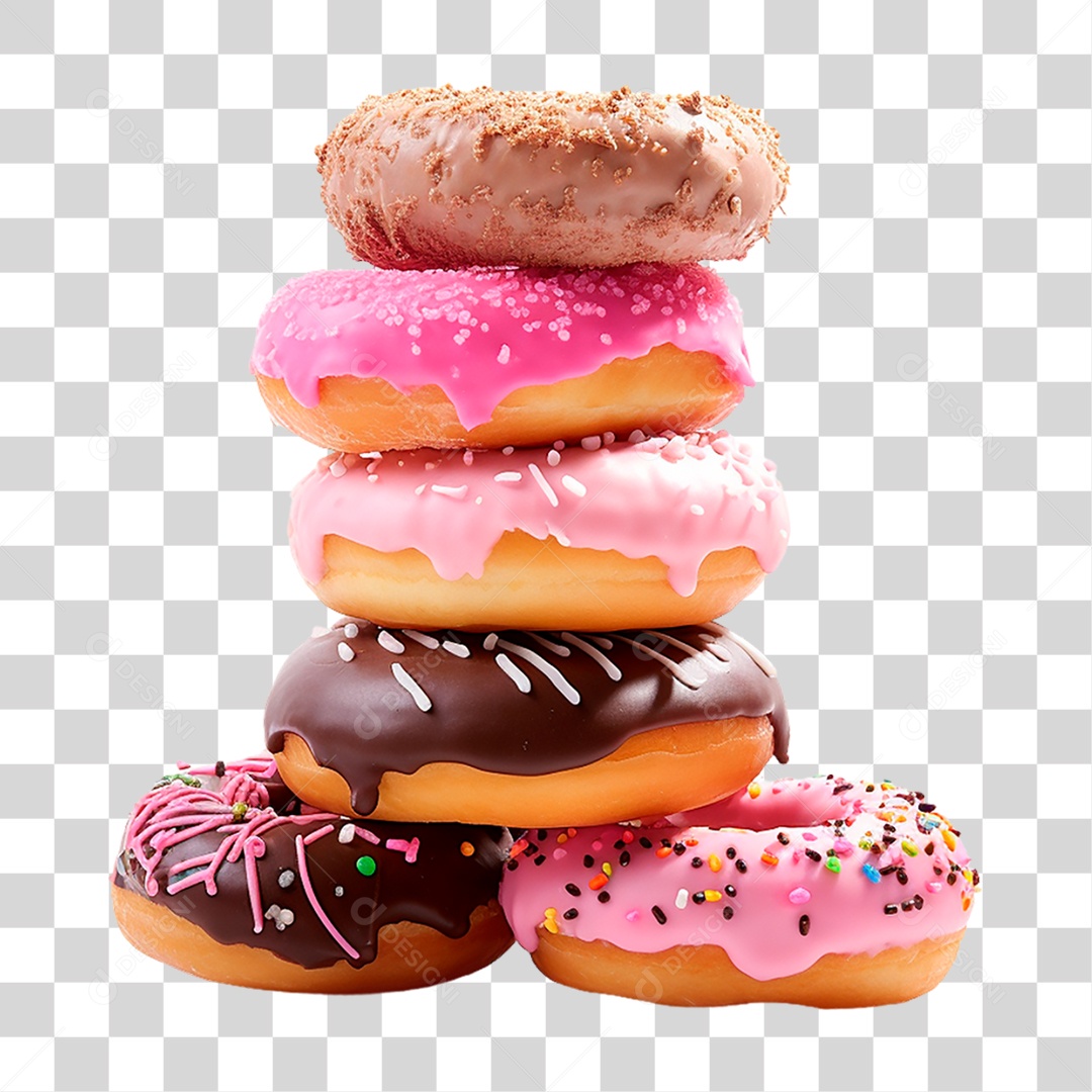 Donuts Redondos PNG Transparente