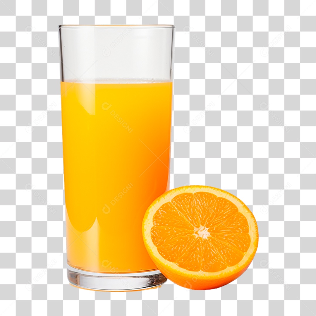 Copo de Suco de Laranja PNG Transparente