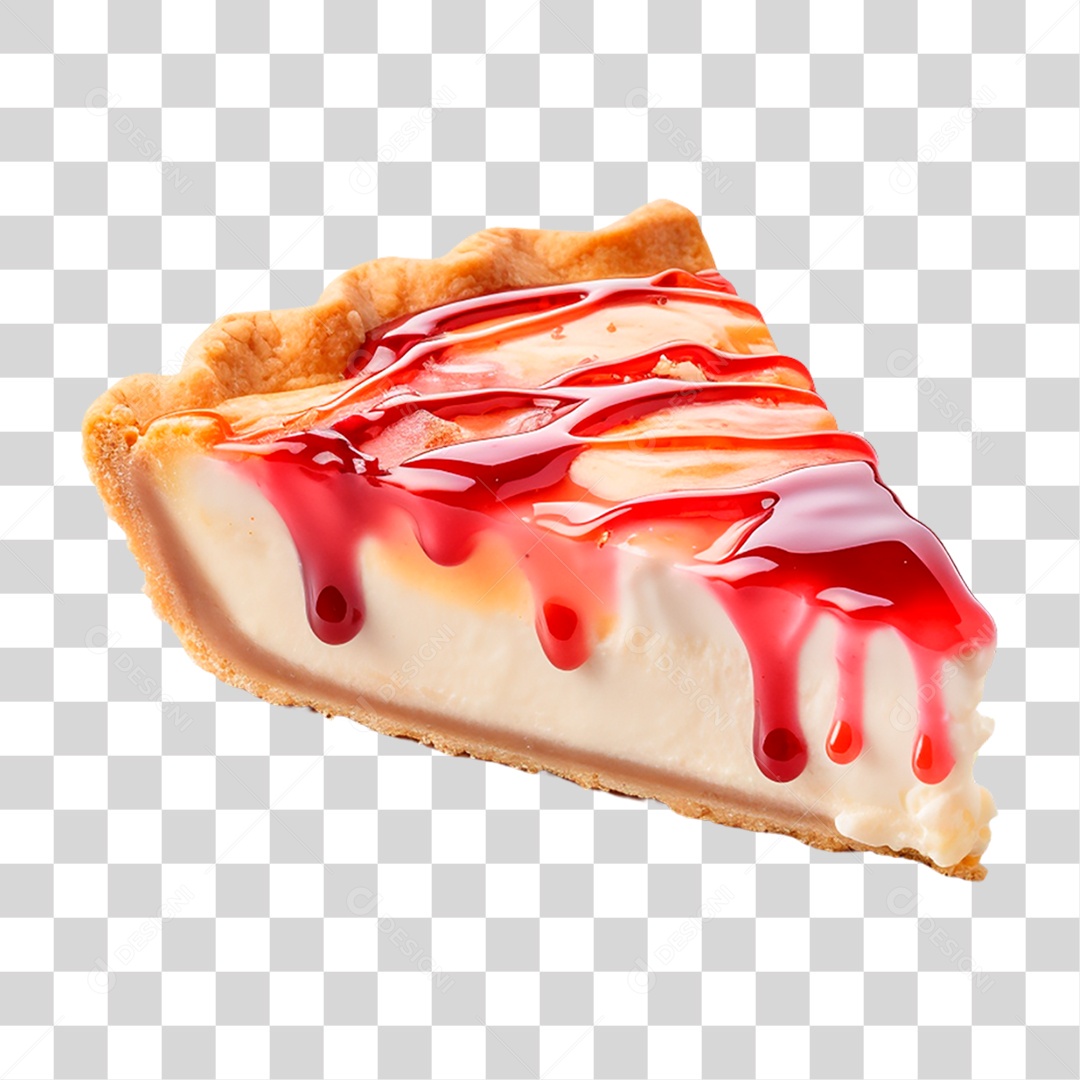 Torta De Doce Com Cobertura de Morango PNG Transparente