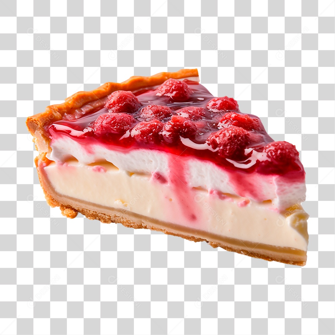 Torta Doce Com cobertura de Morango PNG Transparente