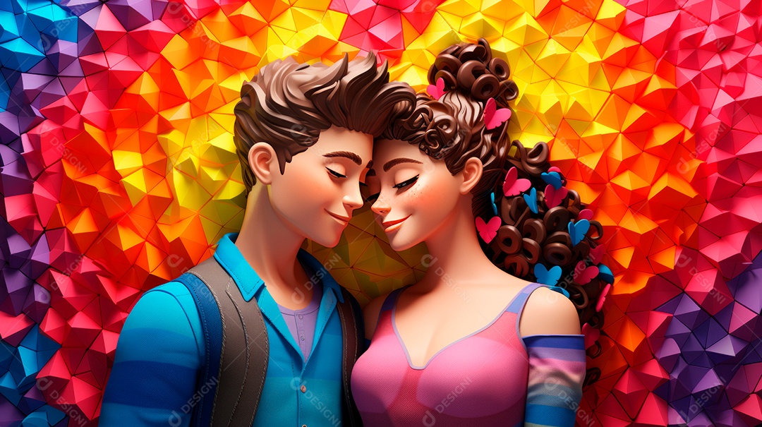 Mês e Dia do Orgulho LGBT, o amor conquista todo o dia 28 de junho. IA generativa.