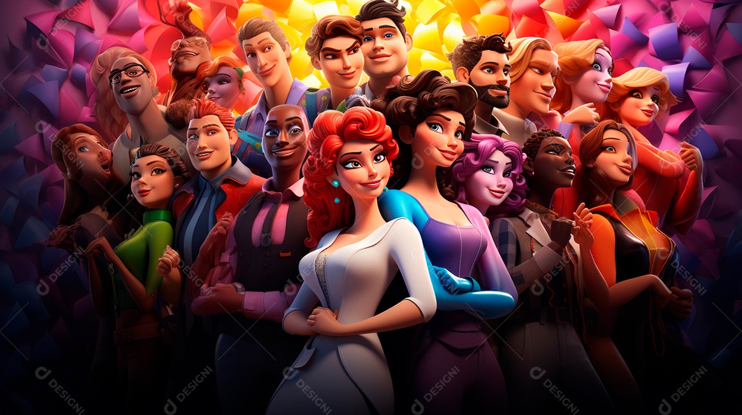 Mês e Dia do Orgulho LGBT, o amor conquista todo o dia 28 de junho. IA generativa.