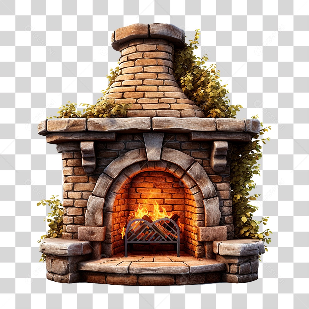 Lareira Chaminé PNG Transparente