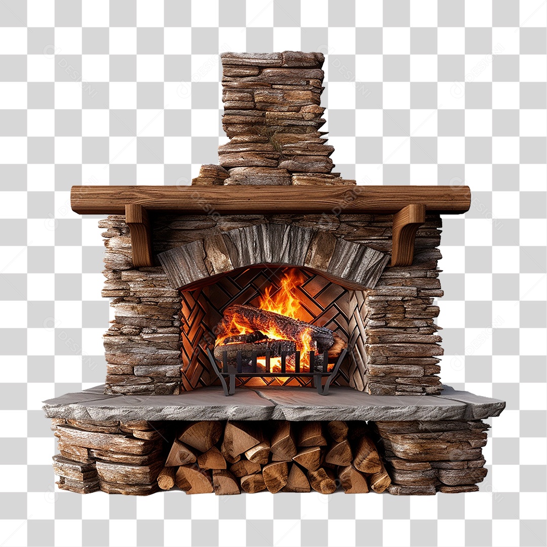 Lareira Chaminé PNG Transparente
