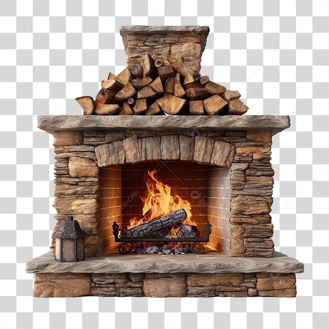 Lareira Chaminé PNG Transparente