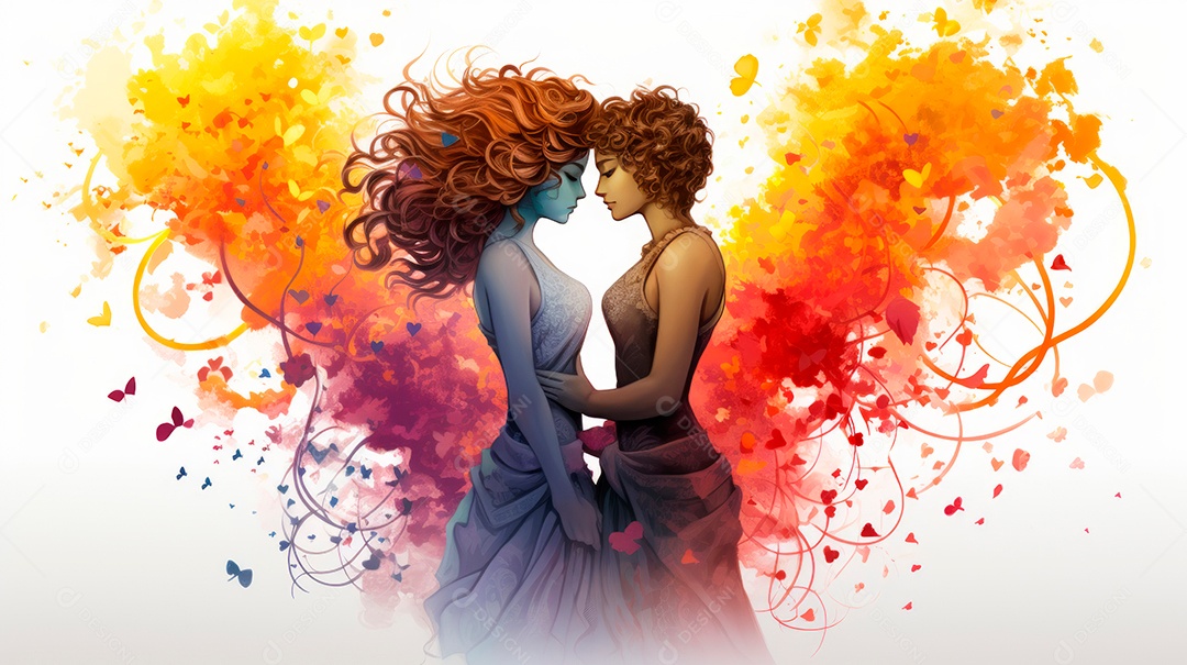 Mês e Dia do Orgulho LGBT, o amor conquista todo o dia 28 de junho. IA generativa.