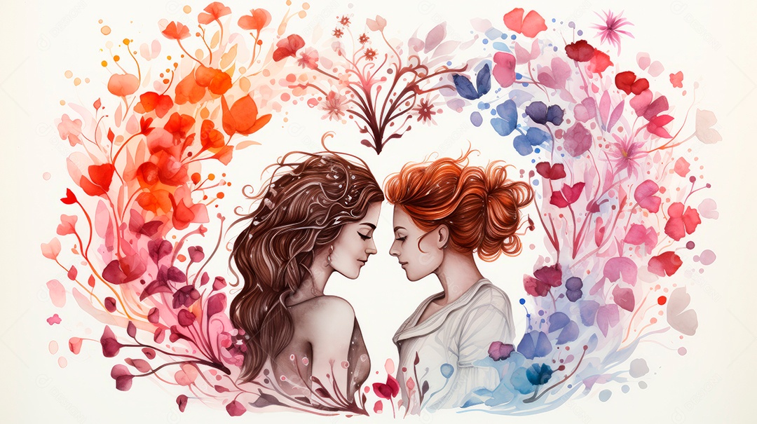 Mês e Dia do Orgulho LGBT, o amor conquista todo o dia 28 de junho. IA generativa.