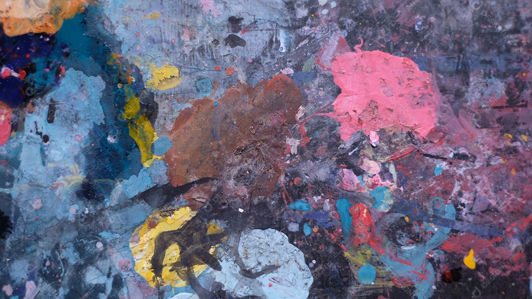 Fundo abstrato de pintura multicolorida