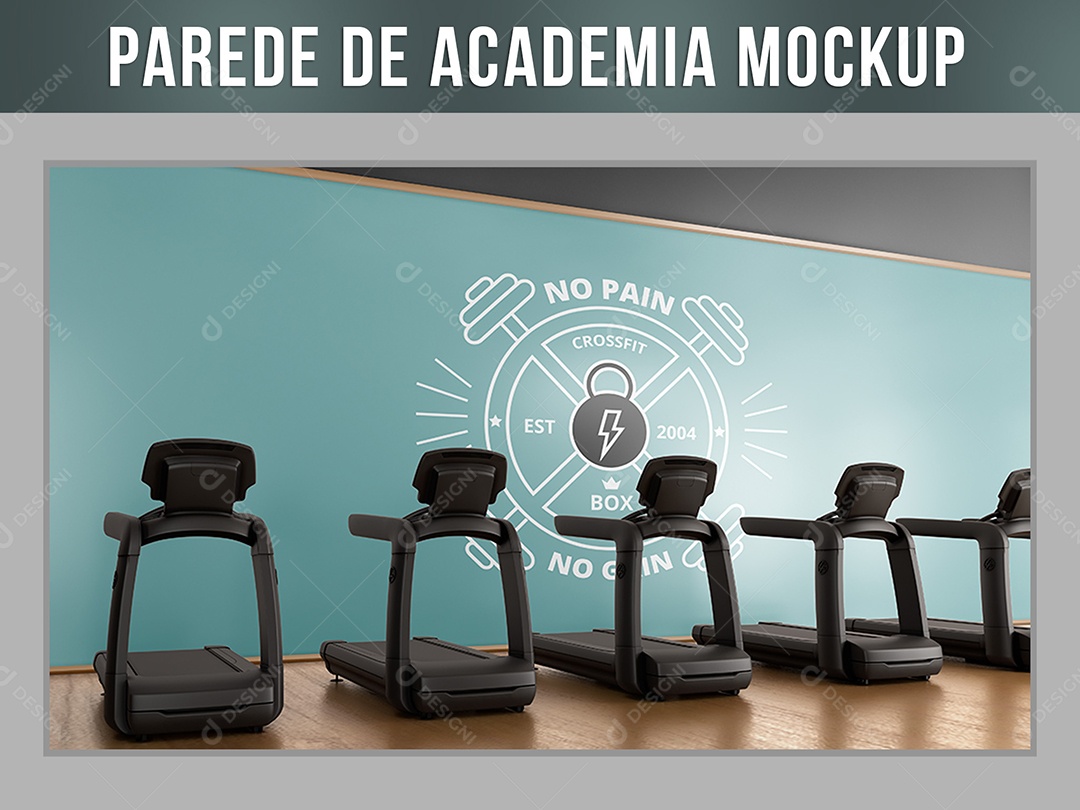Mockup Parede De Academia PSD Editável