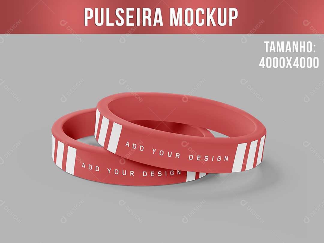 Pulseiras Mockup PSD Editável