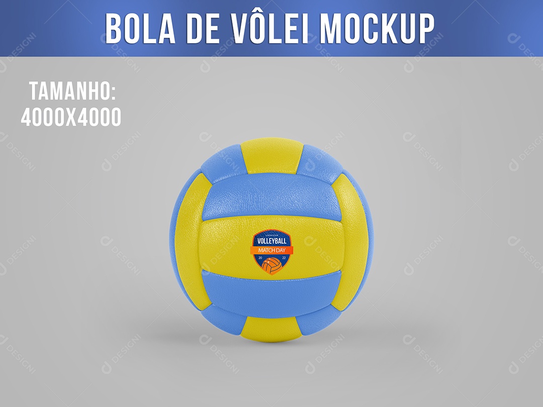 Bola De Vôlei Mockup PSD Editável