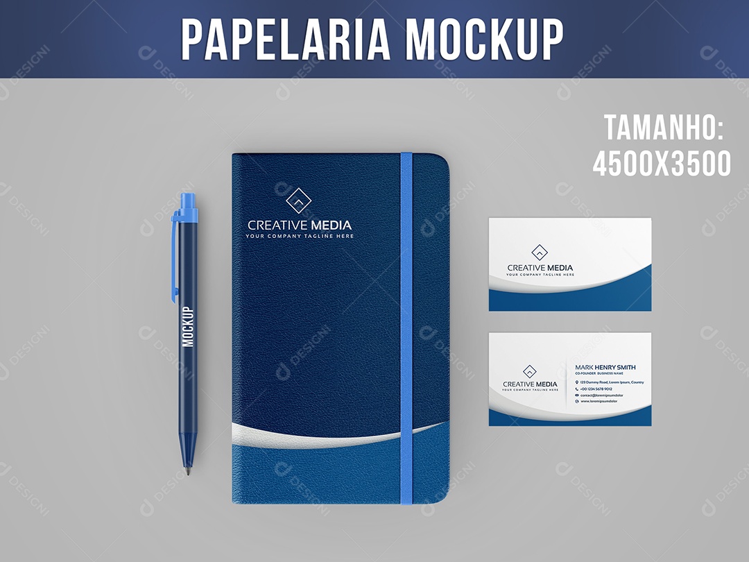 Papelaria Mockup PSD Editável