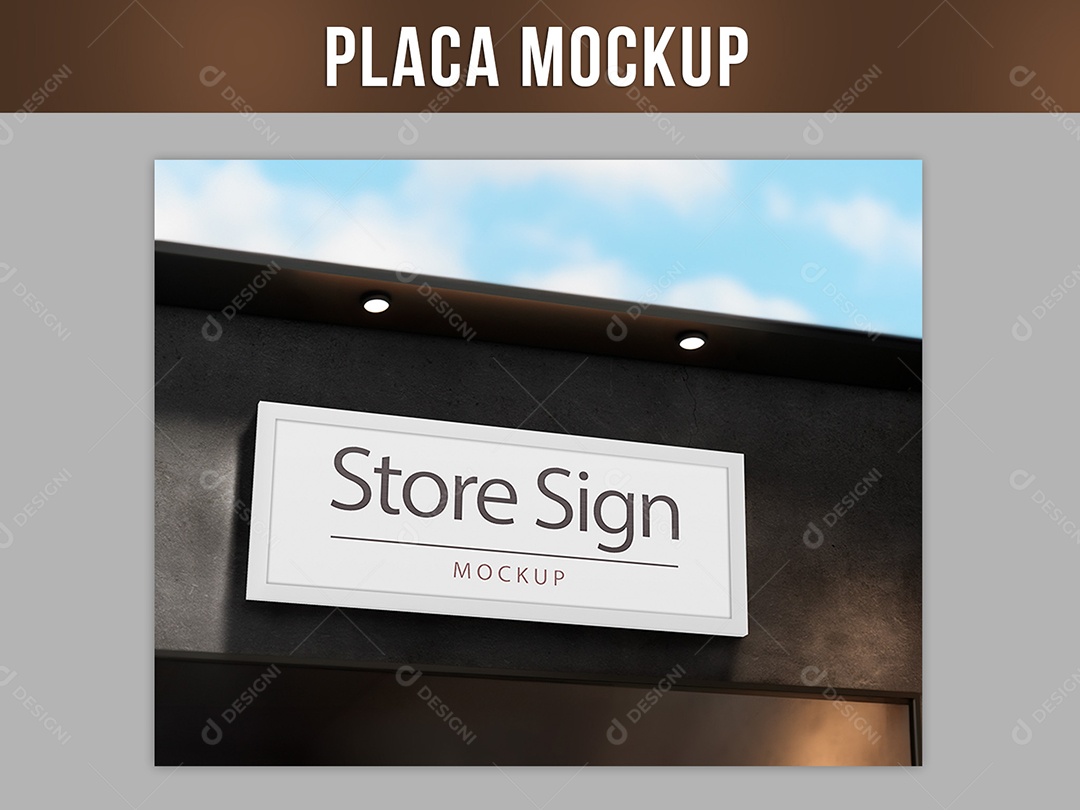Placa Mockup PSD Editável