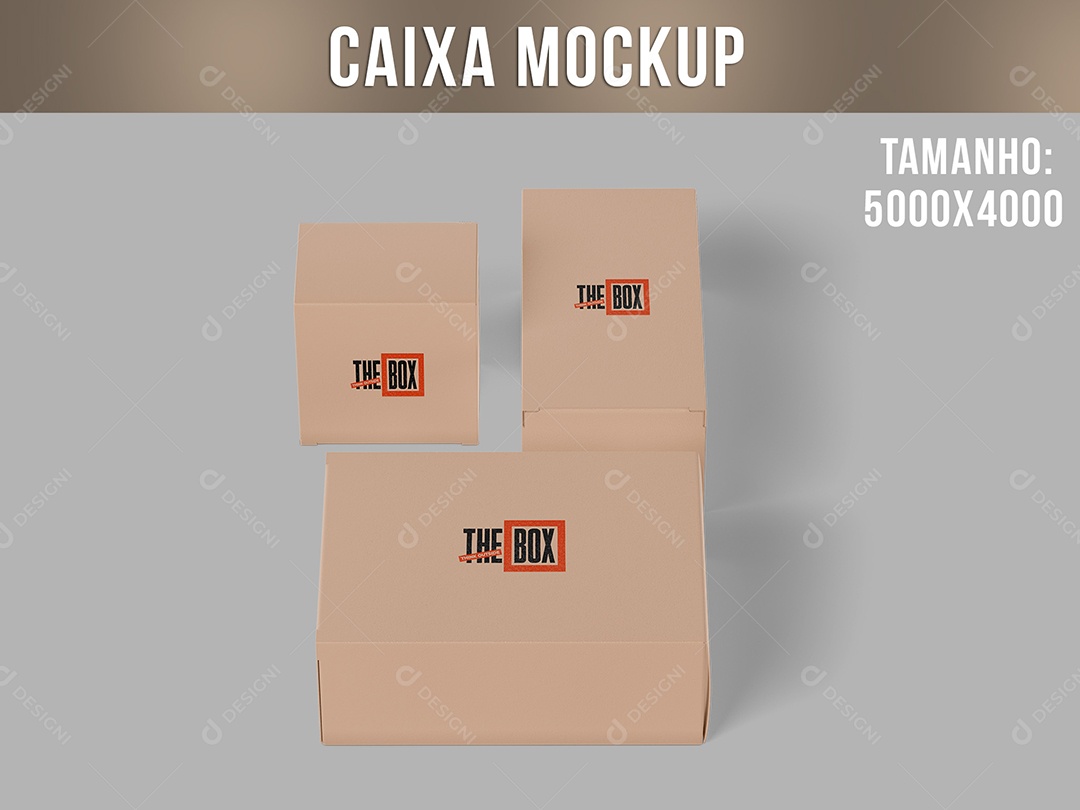 Caixa Mockup PSD Editável
