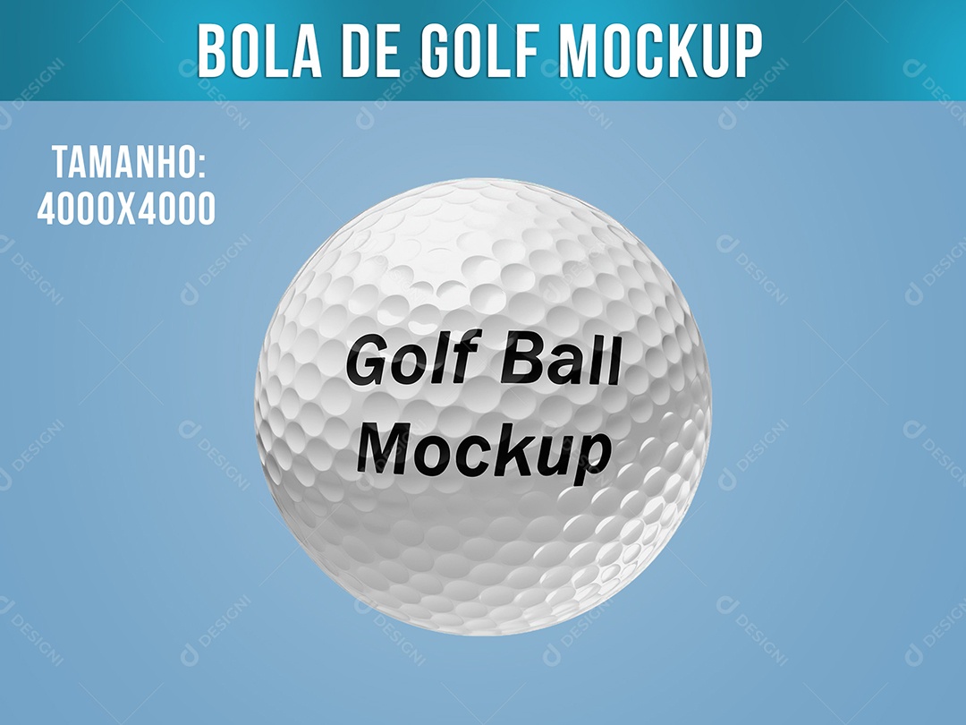 Bola De Golf Mockup PSD Editável